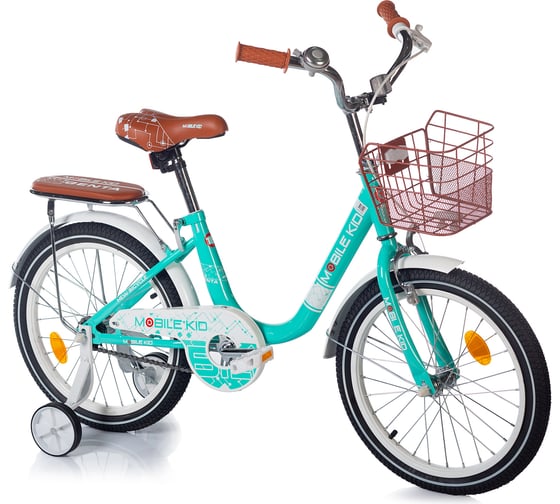 Детский двухколёсный велосипед Mobile Kid GENTA 14 CYAN 4610088640959