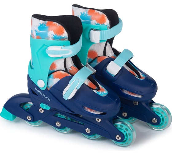 Коньки-ролики 3 в 1 Mobile Kid TWIN SEASONS размер S, CYAN BLUE 4610088641178