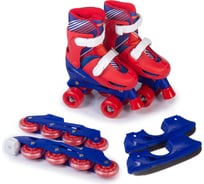 Коньки-ролики 3 в 1 Mobile Kid TWIN SEASONS размер M, RED BLUE 4610088641161