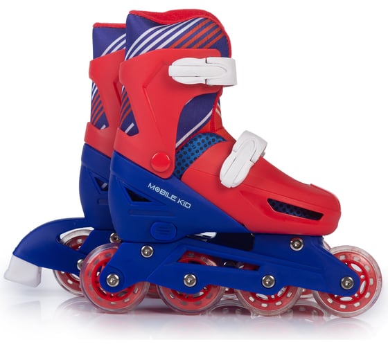 Коньки-ролики 3 в 1 Mobile Kid TWIN SEASONS размер M, RED BLUE 4610088641161