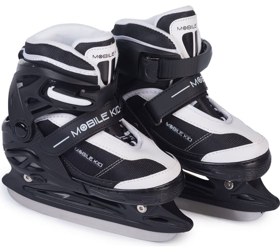 Коньки-ролики 2 в 1 Mobile Kid UNI SKATE размер M, BLACK WHITE 4610088641253