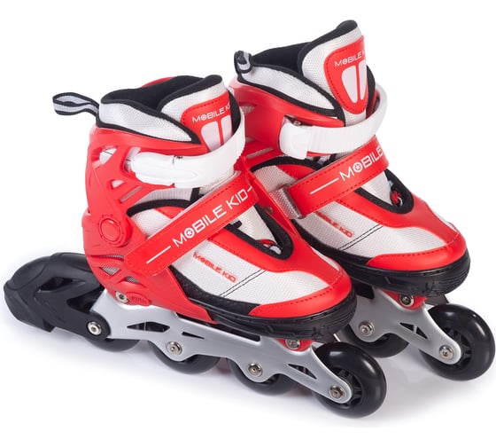 Коньки-ролики 2 в 1 Mobile Kid UNI SKATE размер M, RED WHITE 4610088641277