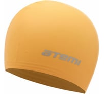 Шапочка для плавания ATEMI TC405 тонкий силикон, оранжевая 00000098094