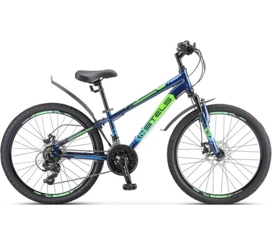 Велосипед STELS 24” Navigator-400 MD, размер рамы 12", синий/салатовый/голубой LU089244