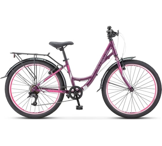Велосипед STELS 24" Miss-4300 V, размер рамы 14" фиолетовый/розовый LU098484