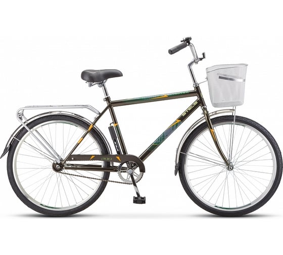 Велосипед STELS Navigator-200 C, диаметр колес 26”, размер рамы 19", оливковый LU094044