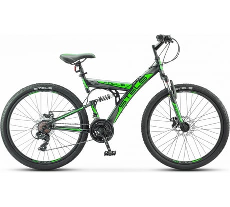 Велосипед STELS 26” Focus MD 18", черный/зелёный LU088523