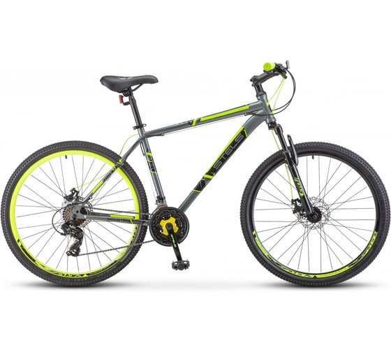 Велосипед STELS Navigator-700 MD 27.5”, размер рамы 19", серый/желтый LU088938