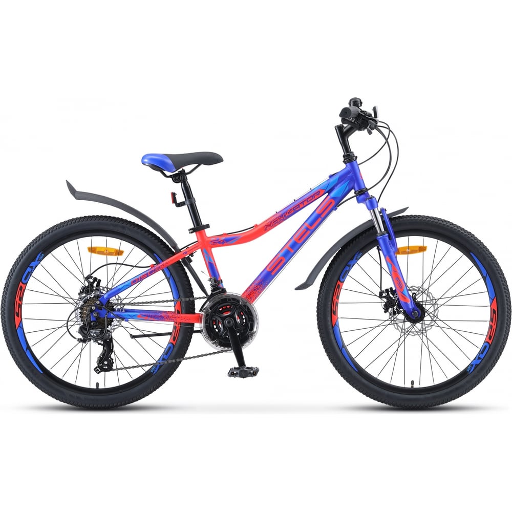 Велосипед STELS Navigator-410 MD 24”, размер рамы 12", синий/неоново ...