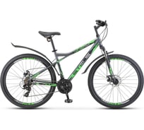 Велосипед STELS Navigator-710 MD 27.5”, размер рамы 18", антрацитовый/зеленый/черный LU085138