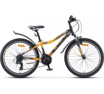 Велосипед STELS Navigator-410 V 21-sp 24", размер рамы 12", черный/желтый LU091557