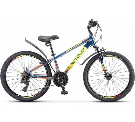 Велосипед STELS Navigator-400 V 24”, размер рамы 12", серый/салатовый/красный LU089241