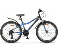 Велосипед STELS Navigator-410 V 21-sp 24", размер рамы 12", черный/синий LU082935