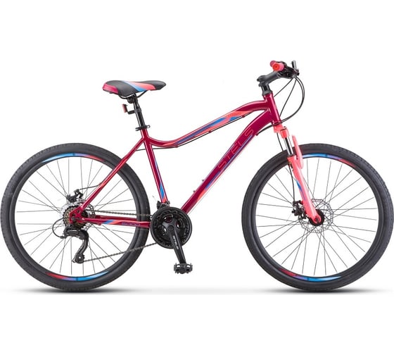 Велосипед STELS Miss-5000 D 26", размер рамы 16", вишневый/розовый LU089367