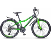 Велосипед STELS Navigator-410 MD 24”, размер рамы 12", черный/зеленый LU082934