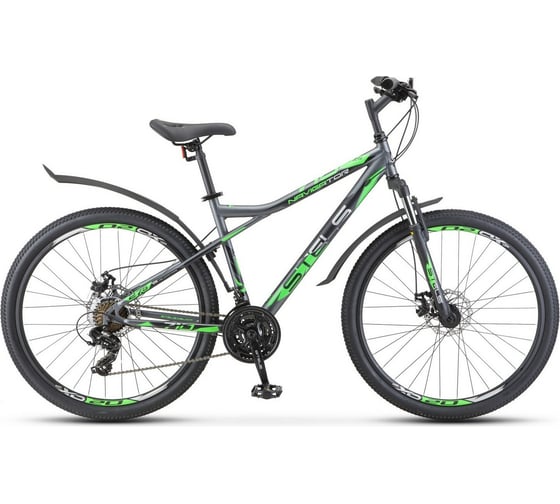 Велосипед STELS Navigator-710 MD 27.5”, размер рамы 16", антрацитовый/зеленый/черный LU093864 1