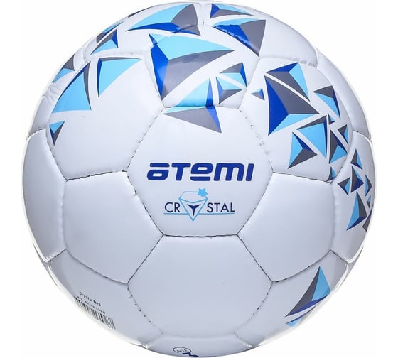 Футбольный мяч ATEMI CRYSTAL, PVC, белый/темно-синий, р. 4 00-00007222 1