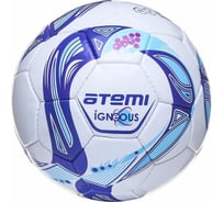 Футбольный мяч ATEMI IGNEOUS, PU/PVC 1.3 мм, белый/cиний/голубой, р.3 00-00007229