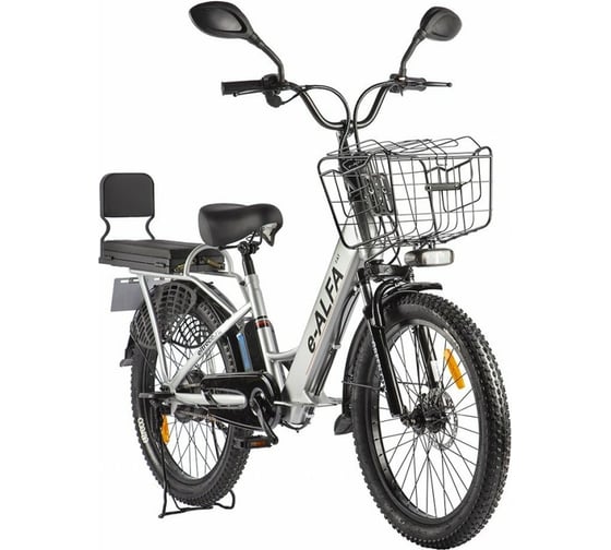 Велогибрид GREEN CITY e-ALFA Fat серебристый-2161 022302-2161