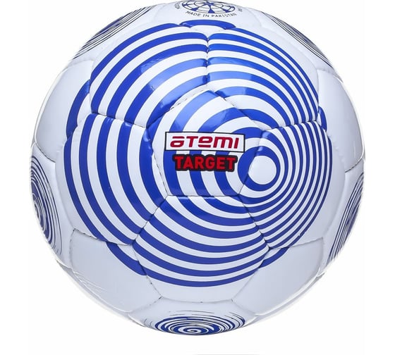 Футбольный мяч ATEMI TARGET, PVC, белый/синий, р.5 00-00007226 1