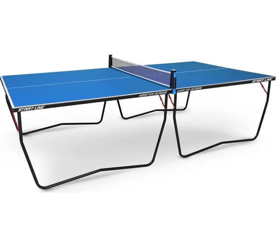 Теннисный всепогодный стол для улицы и дачи Start Line Hobby EVO Outdoor, синий, столешница 4 мм 6016-6