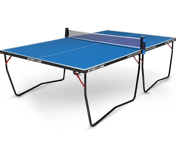 Теннисный всепогодный стол для улицы и дачи Start Line Hobby EVO Outdoor, синий, столешница 4 мм 6016-6