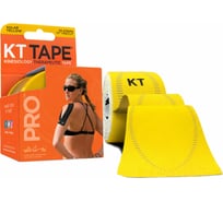 Спортивный тейп KT TAPE PRO Stealth Solar Yellow желтый, 20 полосок 25.4 х 5 см 10000327