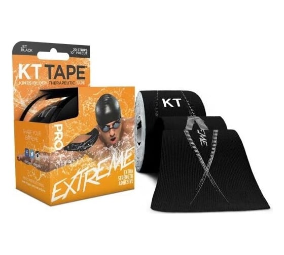 Спортивный тейп KT TAPE PRO Extreme Jet Black черный, 20 полосок 25.4 х 5 см 10000580