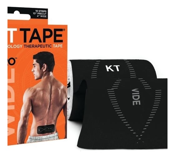 Спортивный тейп KT TAPE PRO Wide 10 полосок 25,4 × 10 см | Black (черный) 10000644 1