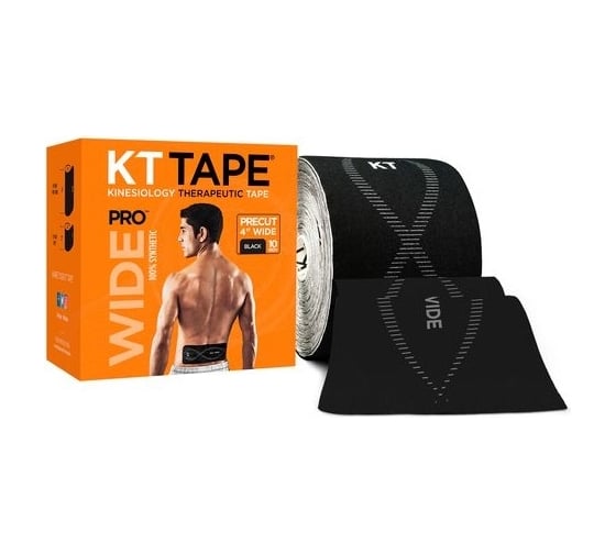 Спортивный тейп KT TAPE PRO Wide 10 полосок 25,4 × 10 см | Black (черный) 10000644