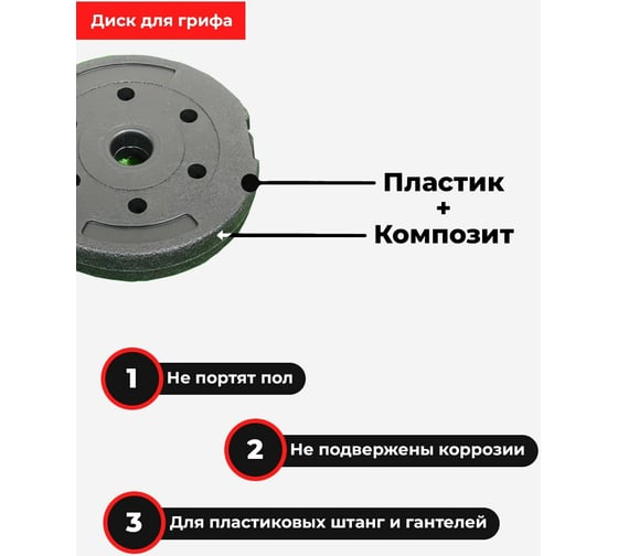Пластиковый диск BARFITS D26 2.5кг 1181160634
