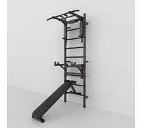 Разборная шведская стенка BARFITS турник 3 в 1 Modern, стойка, скамья, черная 4607120459409