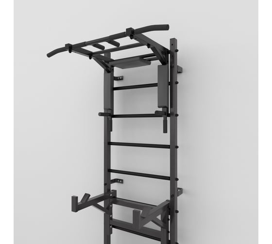 Разборная шведская стенка BARFITS турник 3 в 1 Modern, стойка, скамья, черная 4607120459409
