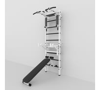 Разборная шведская стенка BARFITS турник 3 в 1 Modern, стойка, скамья, белая 4607120459408