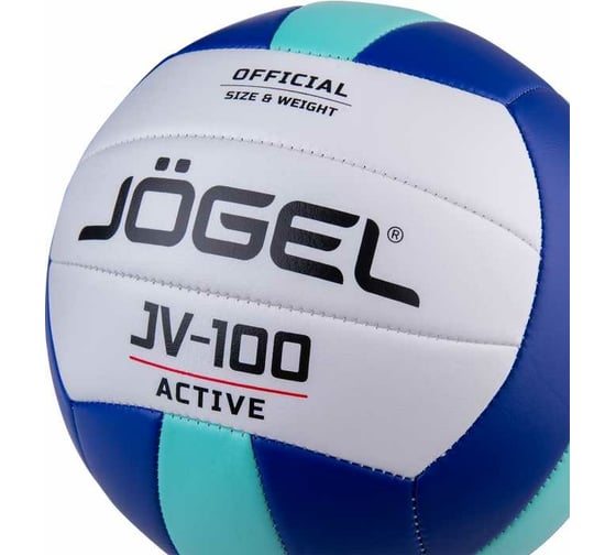 Волейбольный мяч Jogel JV-100, синий/мятный BC21 1/50 УТ-00019884