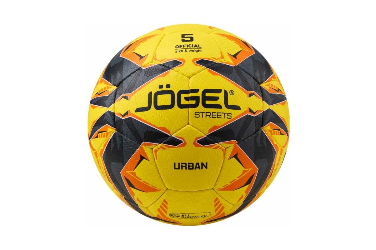 Футбольный мяч Jogel Urban №5, желтый BC22 1/40 УТ-00021508 - выгодная  цена, отзывы, характеристики, фото - купить в Москве и РФ