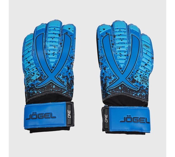 Вратарские перчатки Jogel ONE Wizard AL3 Flat, голубые УТ-00020931