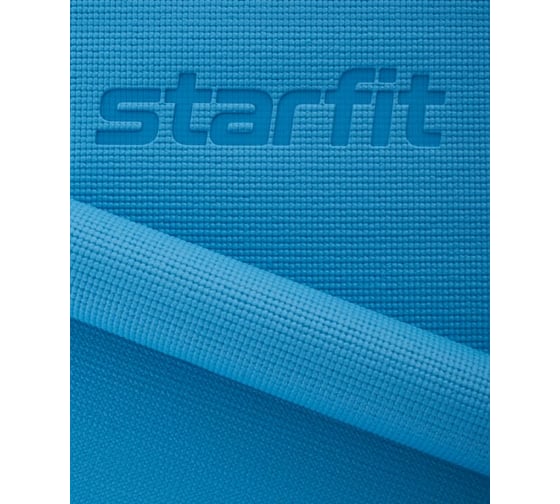 Коврик для йоги и фитнеса Starfit FM-101 PVC, 0.5 см, 173x61 см, синий пастель ЦБ-00001471