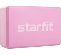 Блок для йоги Starfit YB-200 EVA, 8 см, 115 г, 22.5x15 см, розовый пастель УТ-00018924