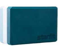 Блок для йоги Starfit YB-200 EVA, 8 см, 115 г, 22.5x15 см, изумрудный Starfit ЦБ-00001691