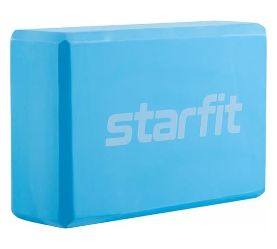 Блок для йоги Starfit YB-200 EVA, 8 см, 115 г, 22.5x15 см, синий пастель УТ-00018926