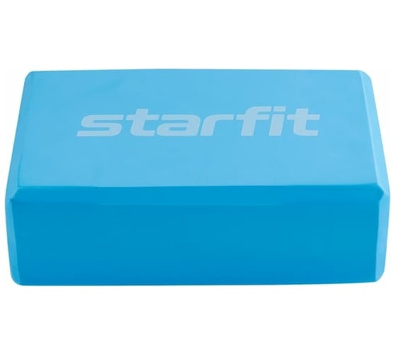 Блок для йоги Starfit YB-200 EVA, 8 см, 115 г, 22.5x15 см, синий пастель УТ-00018926