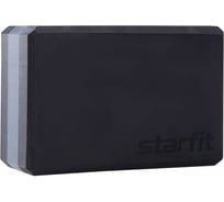 Блок для йоги Starfit YB-201 EVA, 22.8x15.2x10 см, 350 г, черно-серый УТ-00016643