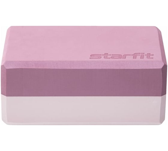 Блок для йоги Starfit YB-201 EVA, 22.8x15.2x10 см, 350 г, пыльная роза УТ-00016905