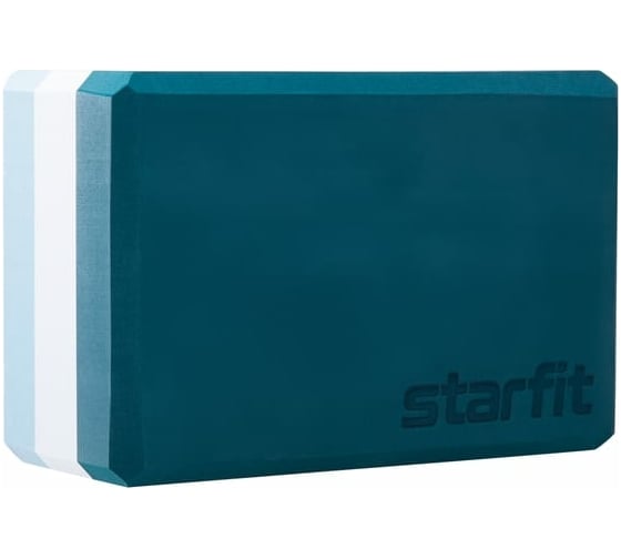 Блок для йоги высокой плотности Starfit YB-201 EVA, 10 см, 350 г, 22.8x15.2 см, изумрудный УТ-00019038 1