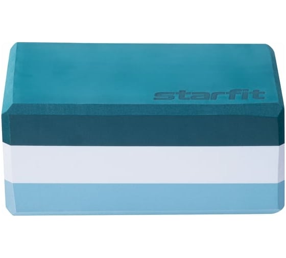 Блок для йоги Starfit YB-201 EVA, 22.8x15.2x10 см, 350 г, изумрудная радуга УТ-00016906