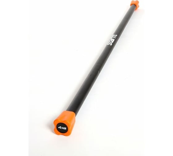 Неопреновый бодибар Starfit BB-301 4 кг, черный/оранжевый УТ-00019809