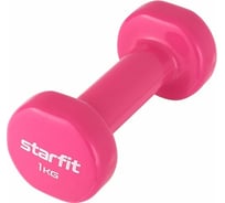 Виниловая гантель Starfit DB-101 1 кг, розовый УТ-00018821