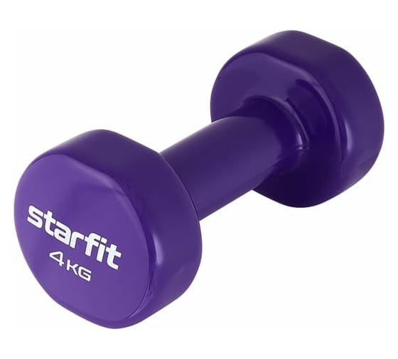 Виниловая гантель Starfit DB-101 4 кг, фиолетовый УТ-00018826