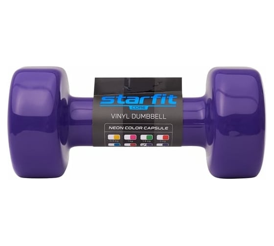Виниловая гантель Starfit DB-101 4 кг, фиолетовый УТ-00018826